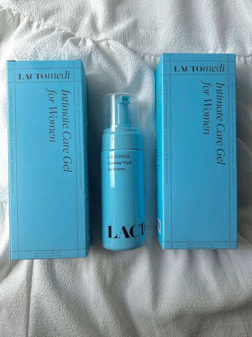 Intimate Care Set - Blue Feminine Gel, Wipes & Foam